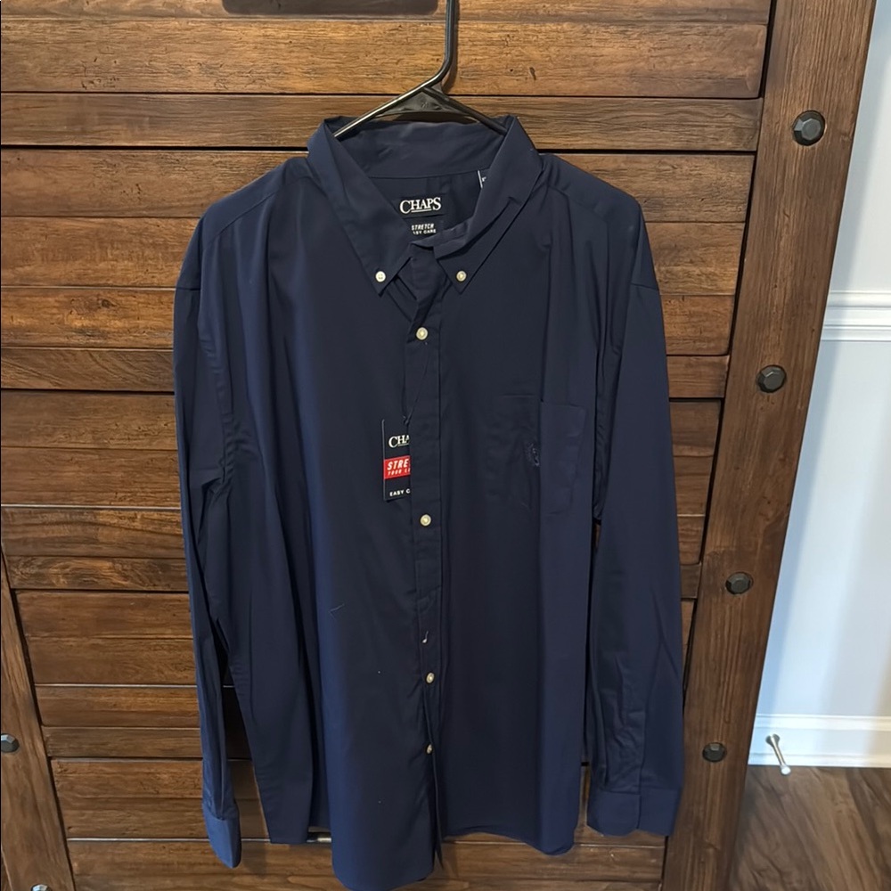 Chaps Navy Button-Down Shirt